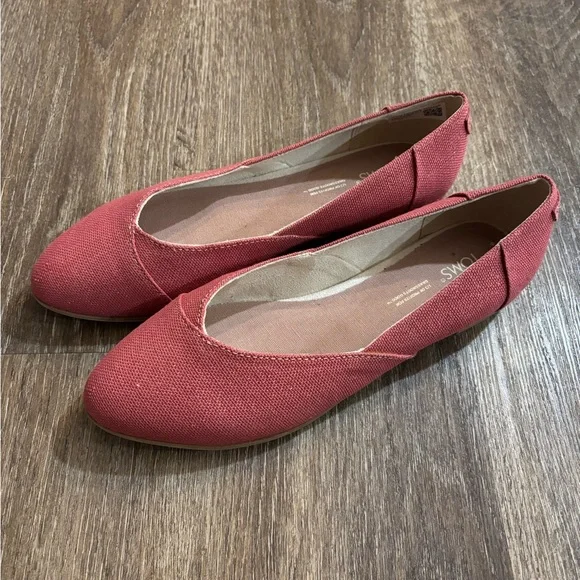 TOMS | EUC Women's Jutti Neat Flat Metallic Ballet Flats Canvas Loafers Shoes, 8 - Picture 3 of 10